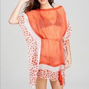 DVF 100% Silk Midi Kaftan Cover Up